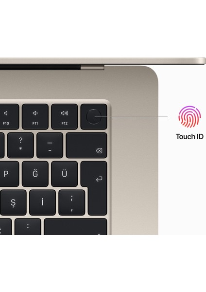 MacBook Air M2 Çip 8gb 512GB SSD Macos 15" Taşınabilir Bilgisayar Yıldız Işığı MQKV3TU/A