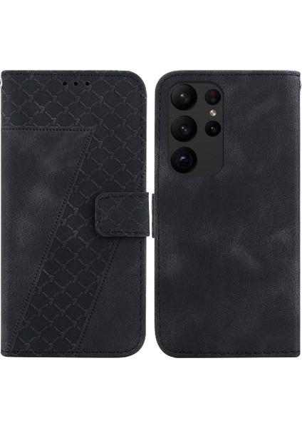 Samsung Galaxy S23 Ultra 5g Için Cüzdan Pu Deri Flip Folio Telefon Kılıfı (Yurt Dışından)