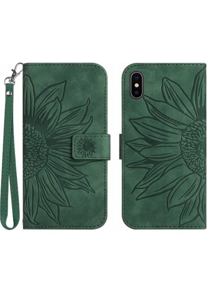 Iphone X/xs Kısa Kayış Kart Yuvaları Tutucu Flip Cüzdan Telefon (Yurt Dışından)