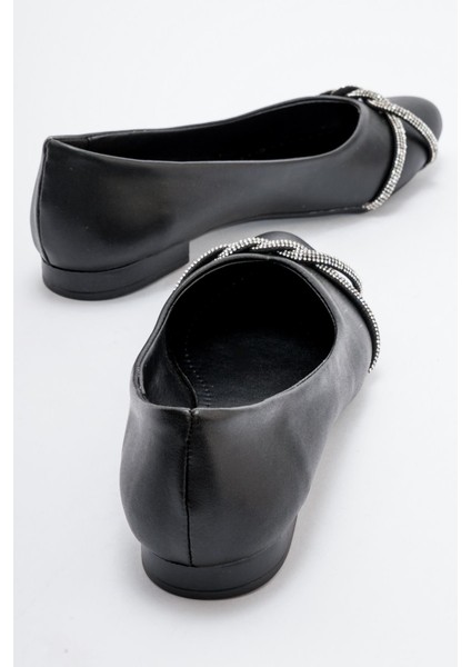 Kadın Taşlı Babet Siyah Cilt fırsatları