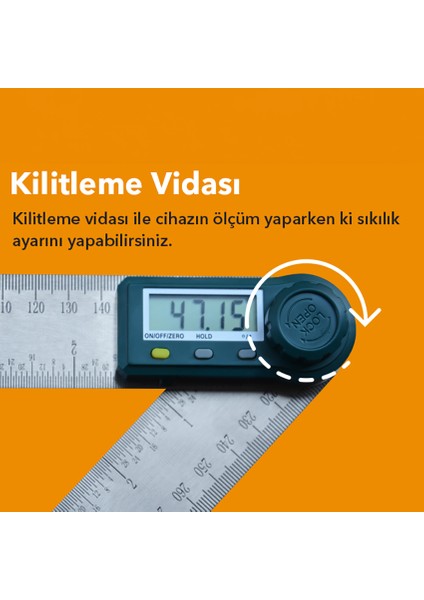 5522-200 Dijital Açı Ölçer (360 Derece Dönebilme Kabiliyetine Sahip)