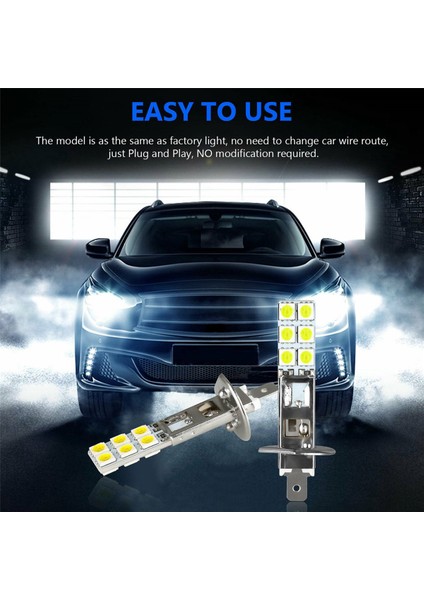 4pcs H1 6000K Süper Beyaz 80W LED Far Ampulleri Kiti Sis Farı (Yurt Dışından) indirimleri