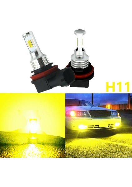 H11 H8 H16 80W 4000LM 3000K Sarı Teknoloji LED Sis Farları Ampuller Kiti (Yurt Dışından) fiyatları