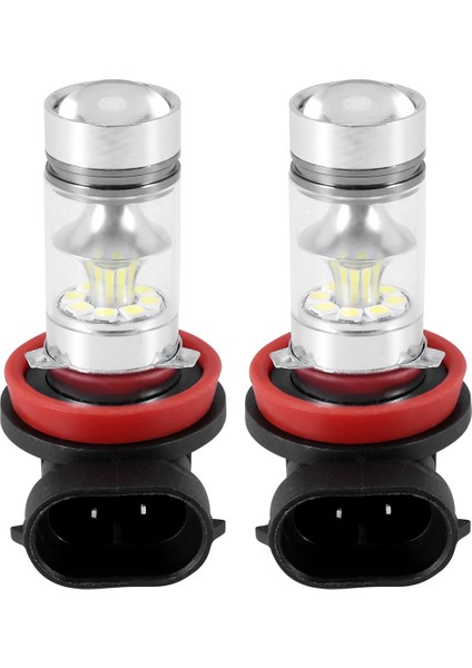 2x H8 H11 H16 6000K Beyaz 100W Yüksek Güçlü LED Sis Farı Sürüş Ampulü (Yurt Dışından)