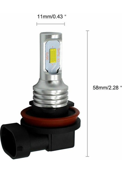 6x H11 H8 H16 80W 4000LM 3000K Sarı Teknoloji LED Sis Farları Ampuller Kiti (Yurt Dışından) indirimleri