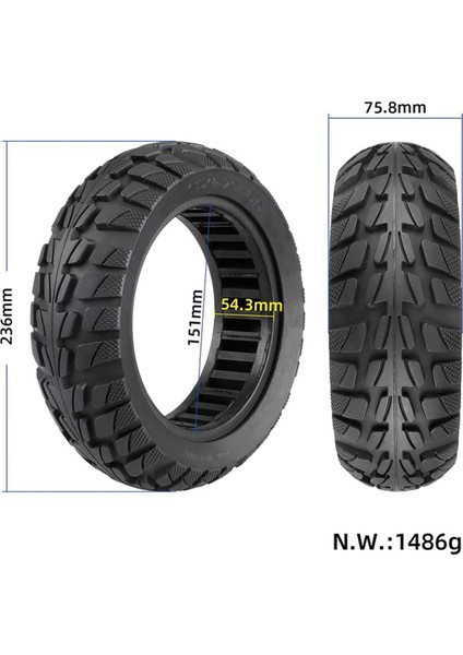 10 Inç Elektrikli Scooter Katı Lastik, 10X2.70-6.5 70/65-6.5 Lastikler,1 (Yurt Dışından)