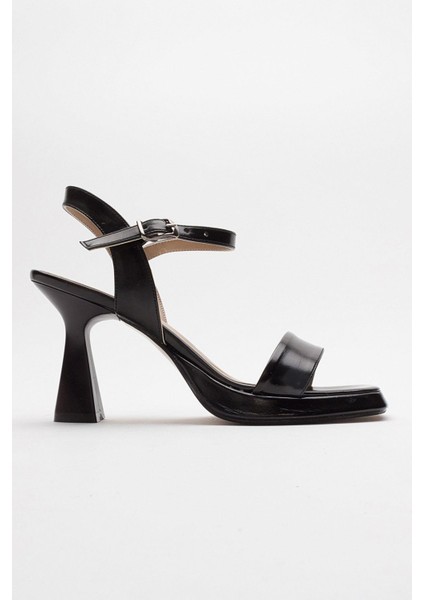 Tek Bantlı Platformlu Kadın Topuklu Sandalet Siyah Zara fiyatları