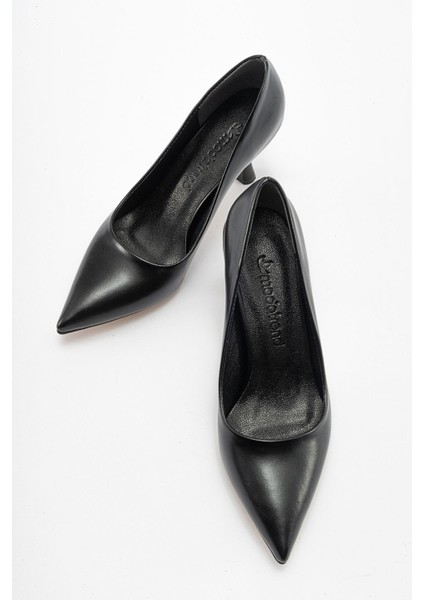Kadın Stiletto Ayakkabı Siyah Cilt