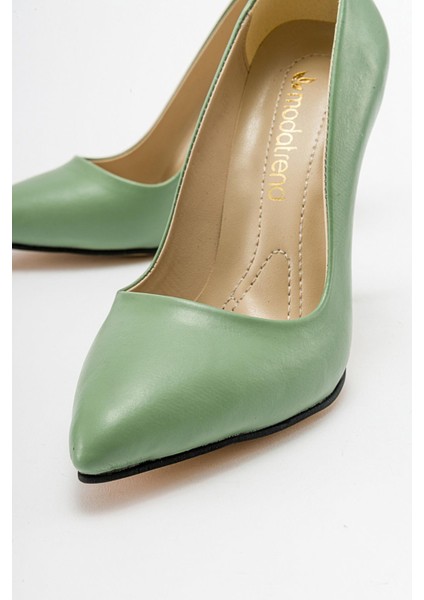 Kadın Stiletto Yeşil Cilt modelleri