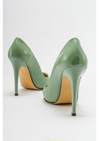 Kadın Stiletto Yeşil Cilt fırsatları