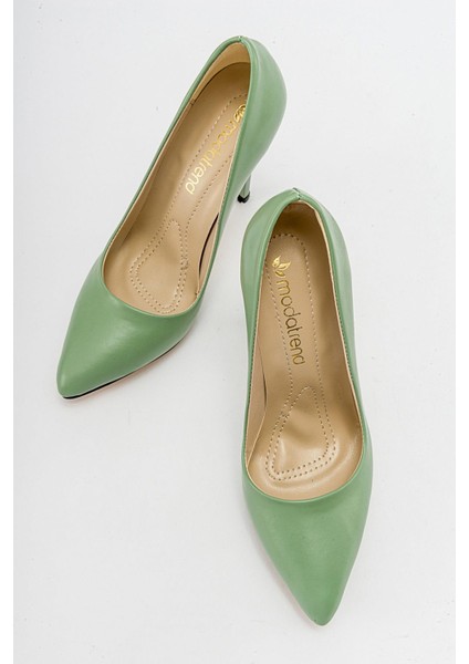 Kadın Stiletto Yeşil Cilt indirimleri
