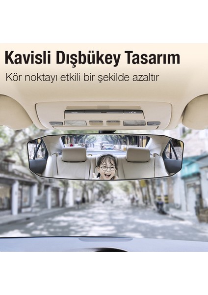SD-2415 Kavisli Dışbükey Geniş Açılı Araç Dikiz Aynası 299X90MM modelleri