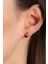 Klytk 05 4002 Uğur Böcekli- Yoncalı Zirkon Taşlı Rose 925 Ayar Gümüş Küpe-Kolye Takım 3