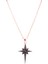 Klytk 05 4005 Zirkon Taşlı 925 Ayar Gümüş Kutup Yıldızlı Rose Küpe-Kolye Takım 5