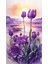 Renkli Baskılı Sayılarla Boyama Hobi Seti Çerçeveli 60 x 75 cm Mor Laleler 1