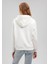 Kapüşonlu Beyaz Basic Sweatshirt 167299-70057 4