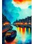 Renkli Baskılı Sayılarla Boyama Hobi Seti Çerçeveli 60 x 75 cm Kızıl Gün Batımı 1