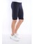 Lacivert Erkek Mikro Dalgıç Kumaş Baskılı Kısa Fitnes Tayt B1130 3
