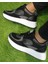 Beyaz-Siyah Kadın Sneaker Yumuşak Yüksek Taban Bağcıklı Spor Ayakkabı AY0004 1