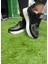 Beyaz-Siyah Kadın Sneaker Yumuşak Yüksek Taban Bağcıklı Spor Ayakkabı AY0004 4