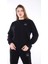 Siyah Battal Beden 3 İplik Nefes Alabilen Spor Sweat Eşofman Takımı A3052 1