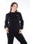 Siyah Battal Beden 3 İplik Nefes Alabilen Spor Sweat Eşofman Takımı A3052 2