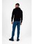 Siyah Erkek Slimfit Cepli 2 Iplik 4 Mevsim Kapüşonlu Spor Sweat 0949 4