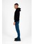 Siyah Erkek Slimfit Cepli 2 Iplik 4 Mevsim Kapüşonlu Spor Sweat 0949 5