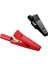 Twexqny-2x Yalıtımlı Timsah Klip Konnektör Kelepçe Test Probu Kırmızı + Siyah (Yurt Dışından) 2