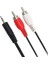 1.2m 3.9 Feet 3.5mm Fiş Jakı - 2rca Erkek Ses Kablosu Ayırıcı Telefon - Hoparlör (Yurt Dışından) 2