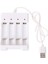 1.2V Evrensel 4 Yuvalı Aa/aaa Şarj Edilebilir Pil Şarj Adaptörü USB Fişi (Yurt Dışından) 4