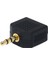 Altın Kaplama 3,5mm Jack Splitter Adaptörü - Siyah (Yurt Dışından) 3