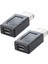 2x Siyah USB 2.0 Tip A Dişi - Mikro USB B Dişi Adaptör Fişi Dönüştürücü (Yurt Dışından) 3