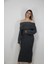 Kayık Yaka Triko Oversize Elbise 1