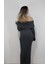 Kayık Yaka Triko Oversize Elbise 4