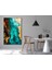Mavi Epoksi Temperli Cam Duvar Tablosu 3
