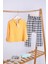Babyhola Pamuk Bluz Ekose Pantolon Kız Çocuk Salaş Takım 1153 1