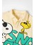 Bebek & Çocuk Snoopy Baskılı Pamuklu Polo Yaka T-Shirt ve Şort Alt Üst Takım 5