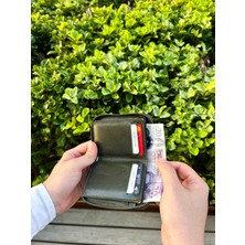 convolantis Unisex Fermuarlı  Deri Cüzdan – Küçük Boy Mini Deri Cüzdan – Kadın/erkek -Yeşil