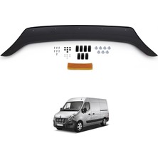 Esa Renault Master Ön Kaput Koruyucu Rüzgarlığı Abs Plastik Piano Black 2011-2015 Yıllarına Uyumlu