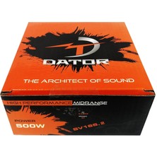 Dator 16 cm Profesyonel Midrange SV-165.2 125W Rms 500W Maksimum Güç (2 Adet)