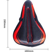 Pabiflo Sürme Minderi Kalın Silikon Koltuk Kılıfı Bisiklet Aksesuarları Siyah + Mavi (Yurt Dışından)