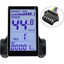 Pabiflo M5 Elektrikli Bisiklet LCD Ekran Ölçer 24V 36V 48V 60V E Scooter(Sm 5pın) (Yurt Dışından)