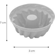 Magev Plastik 12LI Silikon Klasik 1. Kalite Yanmaz Kek Kalıbı Beyaz