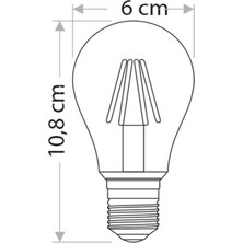 UZMLİGHT  CT-4230 Edison 4W Filament Rustik LED Ampul Günışığı 3000K