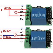 Pabiflo Dc 12V Tek Kanallı Röle + 2 Uzaktan Kumanda Vericisi Dıy Kiti (Yurt Dışından)