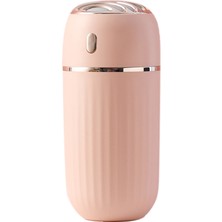 Pabiflo 300ML Ev Mini Masaüstü Araç Nemlendirici Dahili Pil 800MAH, Pembe (Yurt Dışından)