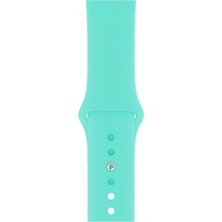 Dijimedia Apple Watch Seri 1/2/3/4/5/6/7/8/se/ultra 38MM 40MM 41MM Kordon Kayış Bileklik Klasik Silikon Turkuaz