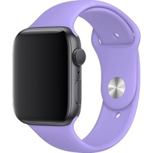 Dijimedia Apple Watch Seri 1/2/3/4/5/6/7/8/se/ultra 38MM 40MM 41MM Kordon Kayış Bileklik Klasik Silikon Lila