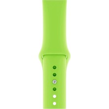 Dijimedia Apple Watch Seri 1/2/3/4/5/6/7/8/se/ultra 38MM 40MM 41MM Kordon Kayış Bileklik Klasik Silikon Açık Yeşil